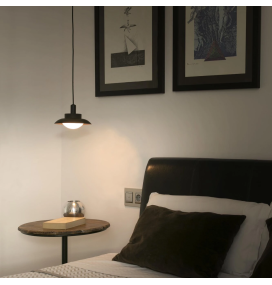 Lámpara colgante decorativa Faro Side 200 negra y cobre