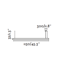 Lámpara colgante Faro Vico 115 empotrable 30W negra