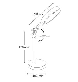 Flexo led Luppa negro y madera 12W