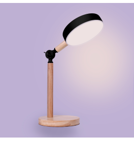 Flexo led Luppa negro y madera 12W