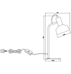 Lámpara de mesa Leana negra E14