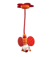 Lámpara colgante infantil Abeja roja y naranja E27