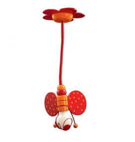 Lámpara colgante infantil Abeja roja y naranja E27