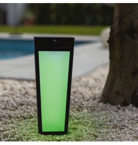 Pica led solar Lutec Dias con sensor 8,4W negra