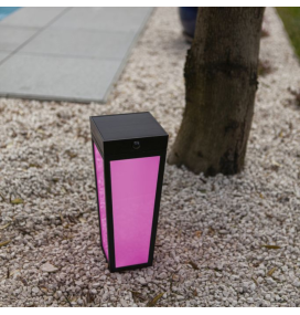 Pica led solar Lutec Dias con sensor 8,4W negra