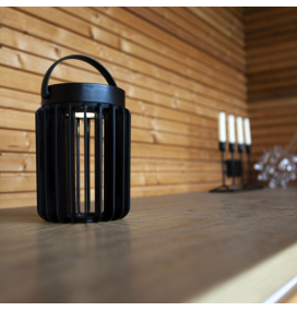 Lámpara led solar portátil Lutec Kozy 2,8W negra