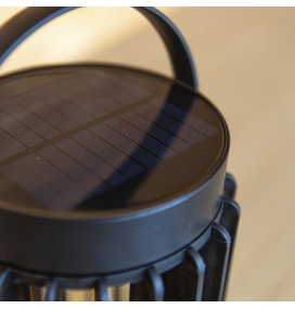 Lámpara led solar portátil Lutec Kozy 2,8W negra