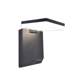 Aplique led solar Lutec Moze 8W negro