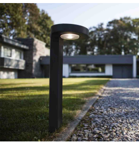 Baliza led solar Lutec Diso 2W gris oscura