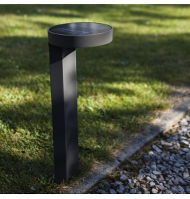 Baliza led solar Lutec Diso 2W gris oscura