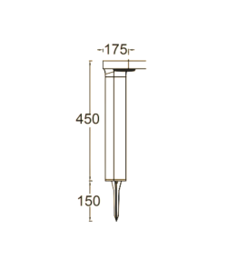 Baliza led solar Lutec Diso 2W gris oscura