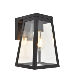 Aplique led solar de pared Fia negro