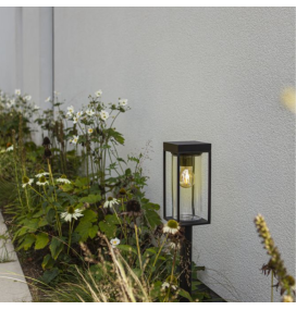 Baliza led solar Lutec Flair negra