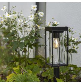 Baliza led solar Lutec Flair negra