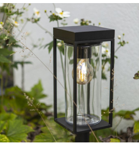 Baliza led solar Lutec Flair negra