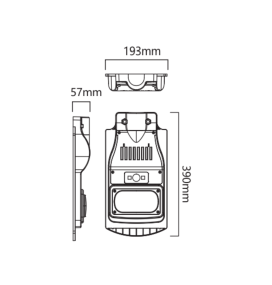 Farola led solar 50W con sensor de movimiento