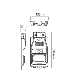 Farola led solar 150W con sensor de movimiento