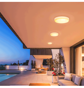 Plafón led solar antihumedad blanco 50W