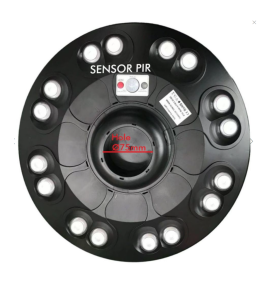 Cabeza de farola led solar 15W negra