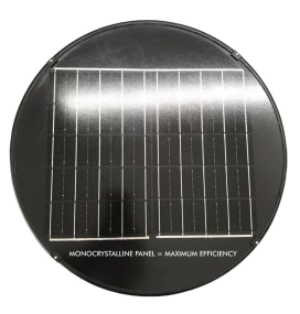 Cabeza de farola led solar 15W negra