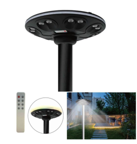 Cabeza de farola led solar 15W negra