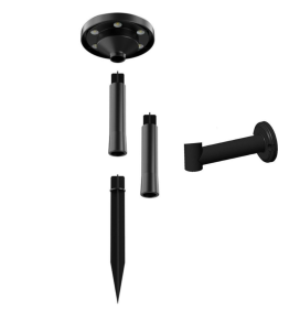 Aplique de pared y pica led solar CCT negra