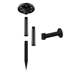 Aplique de pared y pica led solar CCT negra