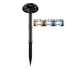 Aplique de pared y pica led solar CCT negra