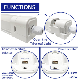 Regleta led estanca 150cm CCT chip Samsung 55W