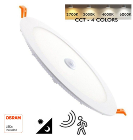 Plafón led 24-20-16W con sensor de movimiento CCT