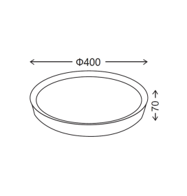 Plafón led 9340MB CCT con mando negro y madera 44W