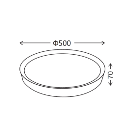 Plafón led 9340MB CCT con mando negro y madera 69W