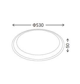 Plafón led 90155N CCT con mando negro 69W Ø530mm