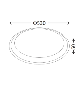 Plafón led 90155M CCT con mando madera 69W Ø530mm