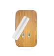 Aplique led de pared 0086M6 madera y blanco