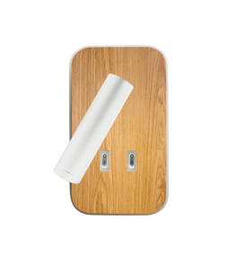 Aplique led de pared 0086M6 madera y blanco