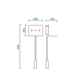 Aplique led 3W + 6W con USB negro