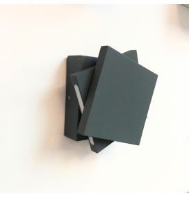 APLIQUE BAÑADOR DE PARED LED 10W LUCES ORIENTABLES GRIS