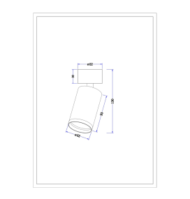 Aplique de pared y de techo 650A17 GU10 negro