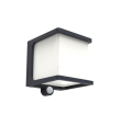 Aplique led solar Lutec Doblo con sensor de movimiento