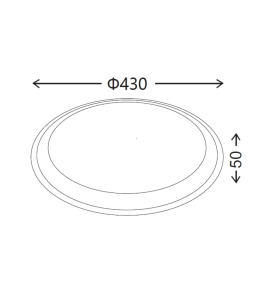 Plafón led 90M54N RGB con altavoz negro 44W Ø430mm