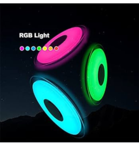 Plafón led 90M54N RGB con altavoz negro 44W Ø430mm