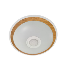 Plafón led 90M55M RGB con altavoz madera 69W Ø530mm