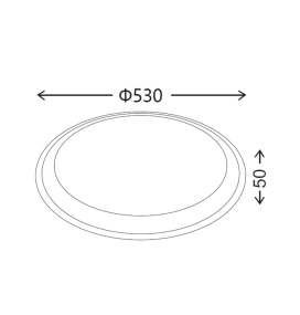 Plafón led 90M55N RGB con altavoz negro 69W Ø530mm