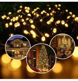 Guirnalda led solar 6W cálida 10m