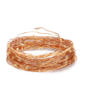 Guirnalda led solar 10m bronce cálida