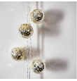 Guirnalda de bolas led plateadas 1m