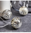 Guirnalda de bolas led plateadas 1m