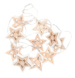 Guirnalda led estrellas de madera 1,35m cálida