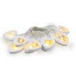 Guirnalda led corazones de madera 1,95m cálida
